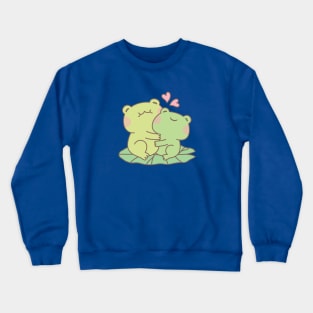 Cute Hugging Frogs In Love Crewneck Sweatshirt